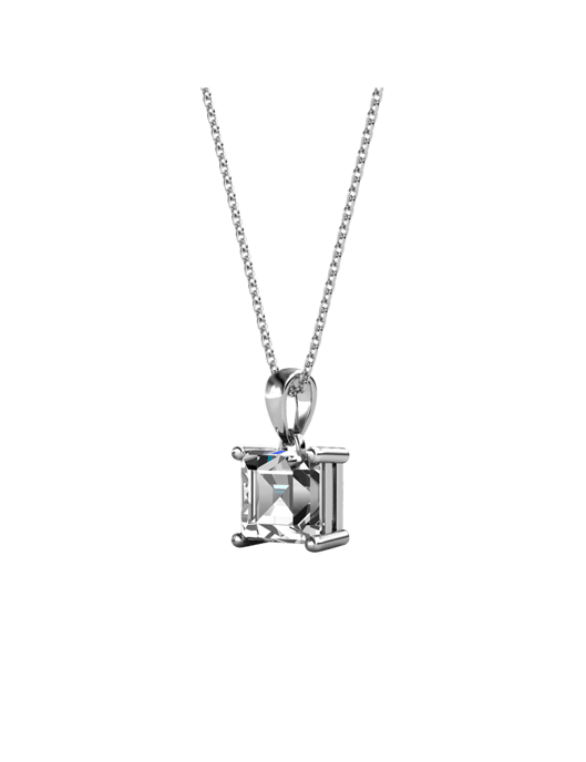 Conjunto Calle Cuadrado Simple - Plata y Cristal - Image 6