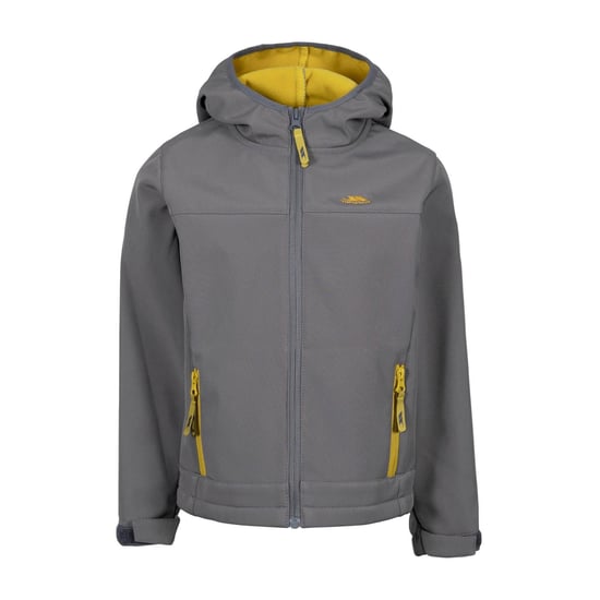 Trespass Childrens/Kids Faster Soft Shell Jacket (Storm Grey/Sulphur) - Image 1