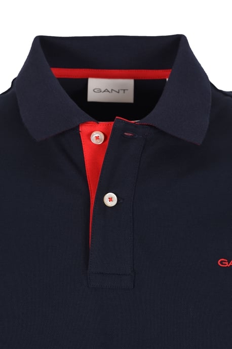 Gant Regular Fit Contrast Pique Rugger Polo Azul - Image 2