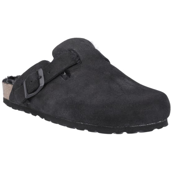 Hush Puppies Jade Leather Women's Black Slippers - Image 1