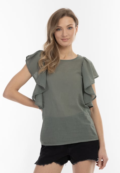 Dreimaster Blouse women olive - Image 3
