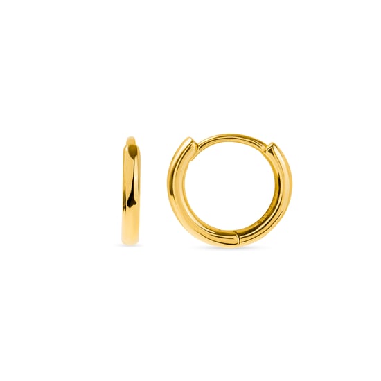 Pendientes de Aros Luxenter, edum de plata de ley 925 con acabado en baño de oro amarillo de 18 quilates - Image 1