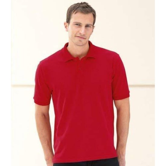 Russell Mens 100% Cotton Short Sleeve Polo Shirt (Classic Red) - Image 6