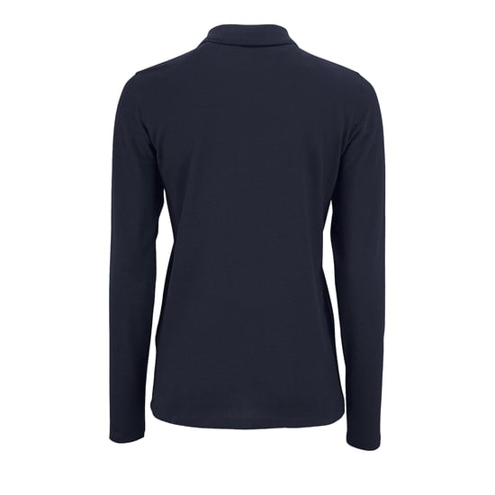 SOLS Womens/Ladies Perfect Long Sleeve Pique Polo Shirt (French Navy) - Image 2