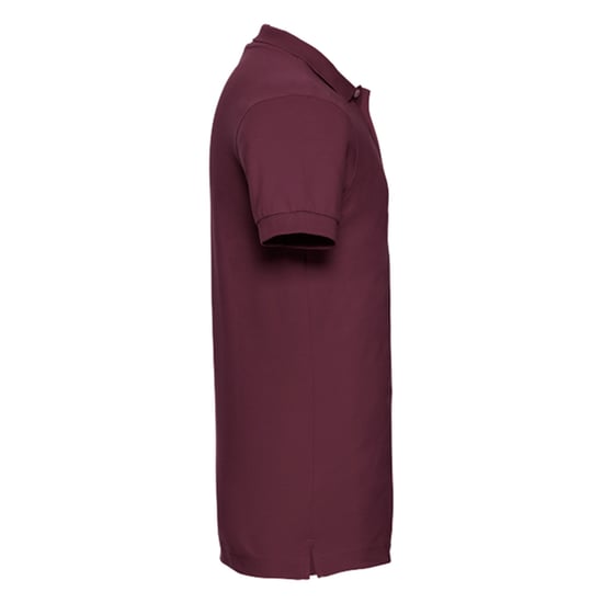 Russell Mens Stretch Fitted Polo Shirt (Burgundy) - Image 3