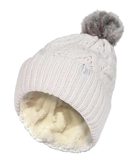 Gorro de mujer con puño de canalé y forro polar - Image 1
