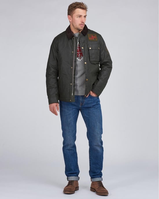 Chaqueta de Cera para Hombres Barbour International Workers - Image 3