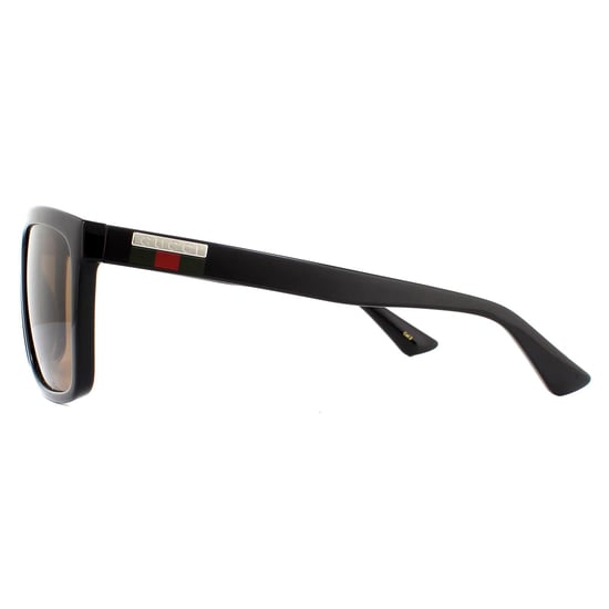 Gafas de sol cuadradas para hombre en negro y marrón de Gucci - Image 3
