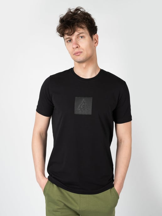 Iceberg T-Shirt C-Neck del hombre negro - Image 3