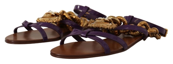 Sandalias de Cuero Moradas Devotion de Mujer Dolce & Gabbana - Image 3