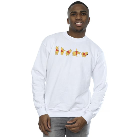 Disney Mens Winnie The Pooh Stretching Sweatshirt (White) - Image 2