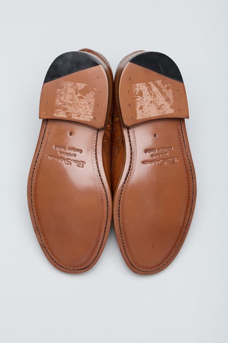 Ben Sherman Sugarman Brogue Leather Men's Tan Lace-Up Shoes - Image 5