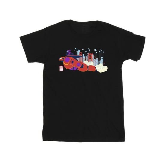 Disney Boys Big Hero 6 Baymax Hiro Bridge T-Shirt (Black)