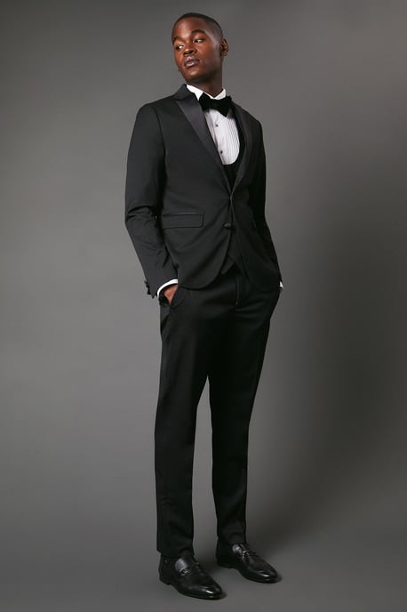 Slim Fit Black Tuxedo Suit Jacket