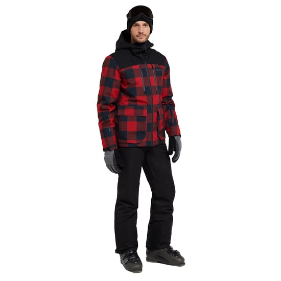 Mountain Warehouse Mens Drayton Waterproof Ski Jacket (Red/Black)