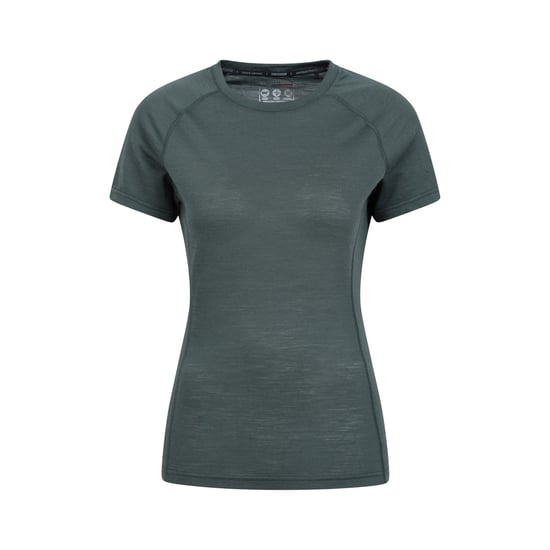 Mountain Warehouse Womens/Ladies Summit Merino Wool Thermal Top (Green) - Image 1
