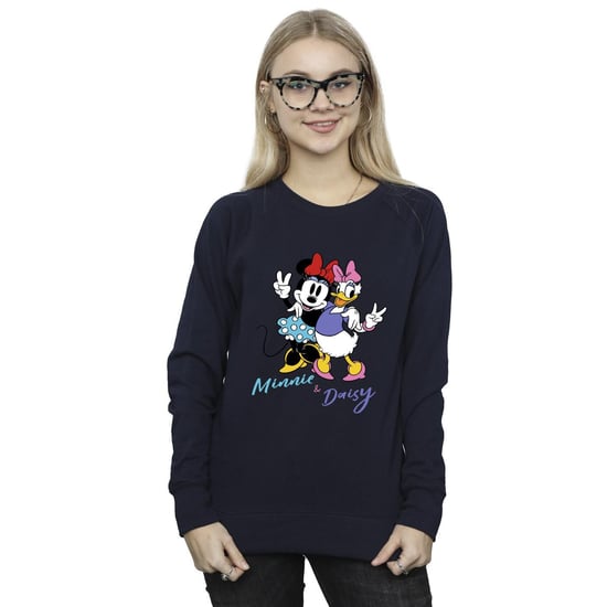 Disney Womens/Ladies Minnie Mouse And Daisy Sweatshirt (Navy Blue) - Image 2