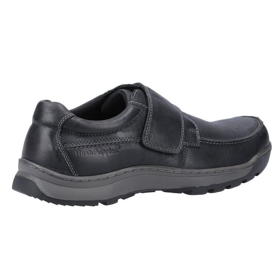 Hush Puppies Mens Casper Leather Shoes (Black) - Image 2