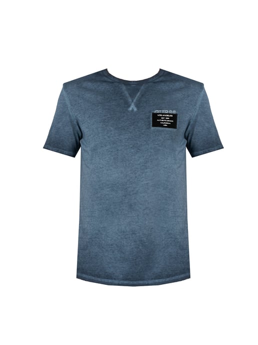 Guess T-Shirt Patch del hombre azul - Image 1