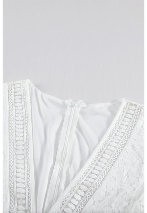Vestido Largo de Encaje 'Llena Tu Corazón' para Mujer de en Blanco - Image 4