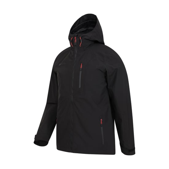 Mountain Warehouse Mens Bachill Three Layer Waterproof Jacket (Black) - Image 4
