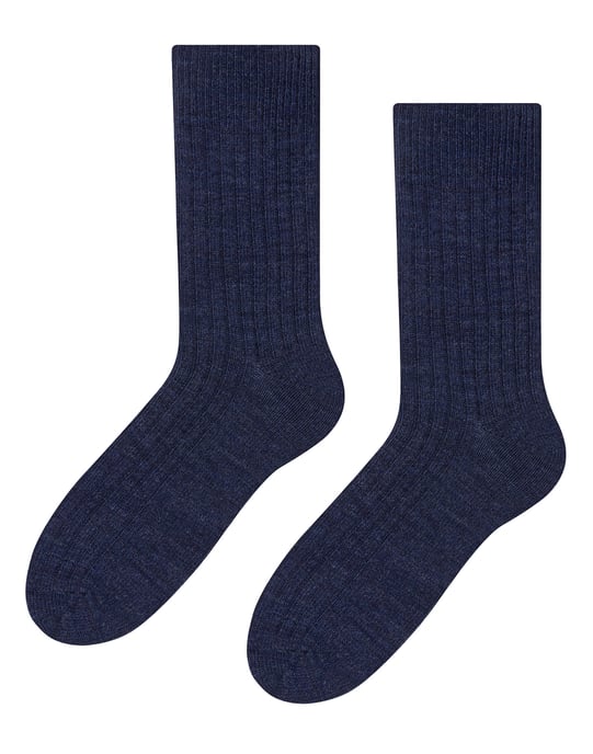 Calcetines de lana de alpaca para hombre - Azul Marino - Image 1