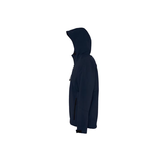 SOLS Mens Replay Hooded Soft Shell Jacket (Breathable, Windproof And Water Resistant) (French Navy) - Image 3