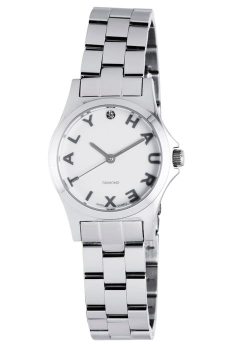 Haurex Italy Women's 7A505DSS Diamond-Accented Mini City Stainless Steel Three Hands Watch