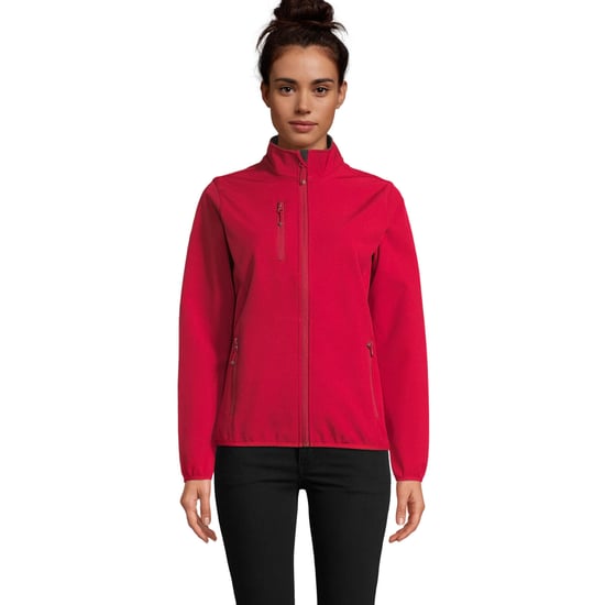 SOLS Womens/Ladies Falcon Zipped Soft Shell Jacket (Pepper Red) - Image 1