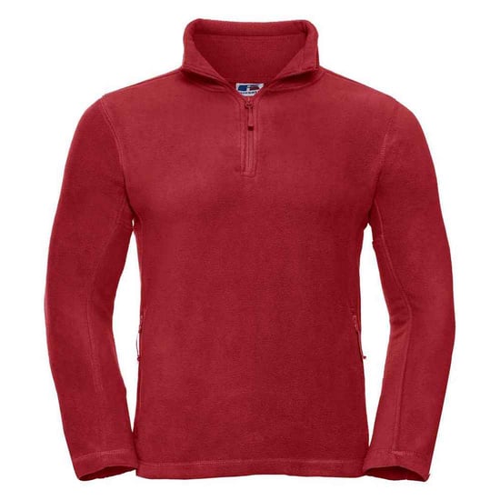 Russell Mens Quarter Zip Outdoor Fleece Top (Classic Red) - Image 1