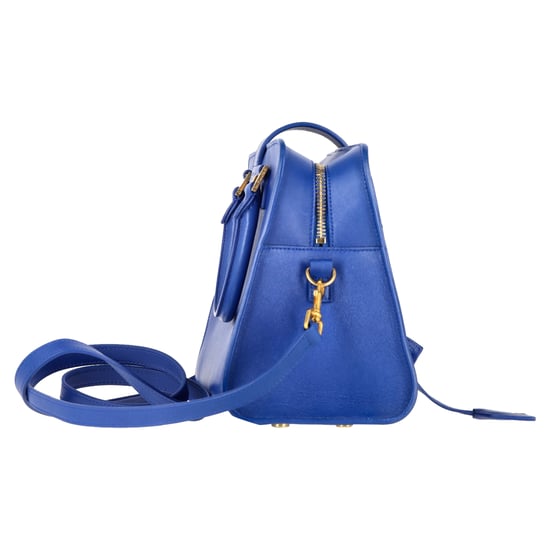 Saint Laurent Baby Monogram Cabas Tote in Blue Leather - Image 2