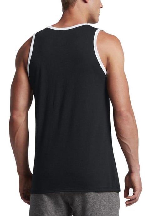 Nike Hombre Camiseta sin mangas con logo grande Swoosh Ace en negro - Image 2