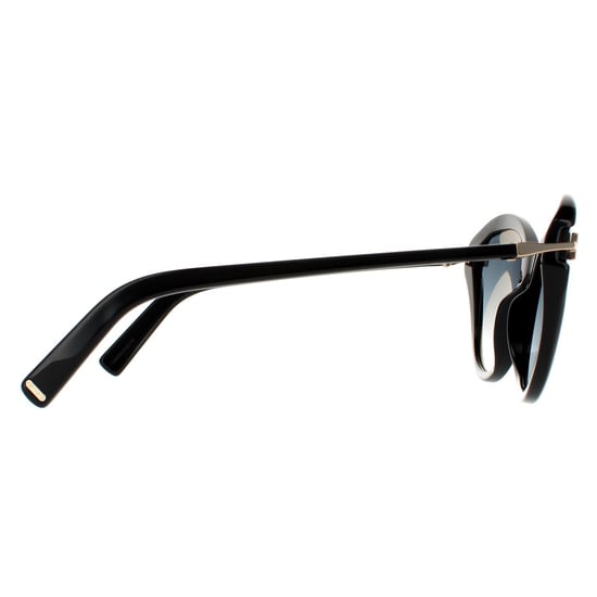Gafas de sol de mujer Tom Ford Cat Eye en negro brillante con degradado ahumado. - Image 4