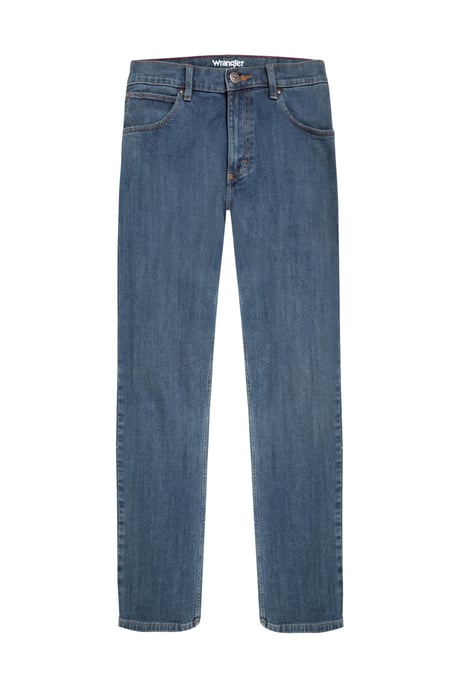 Wrangler Greensboro Regular Mid Stone Jeans - Image 1