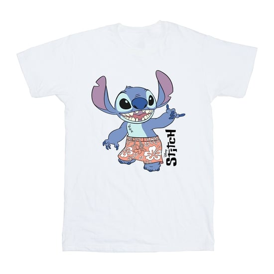 Disney Girls Lilo & Stitch Bermuda Shorts Cotton T-Shirt (White) - Image 1