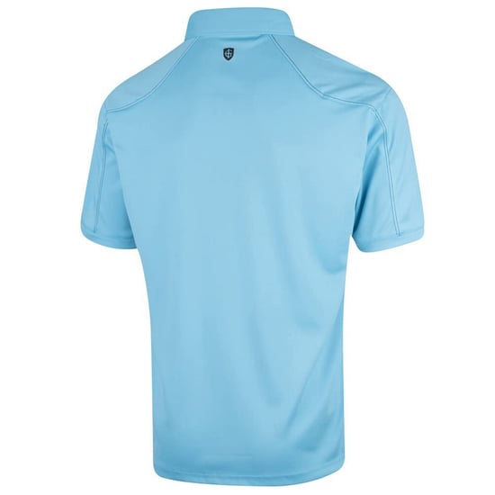 Island Green Mens Topstitched Golf Polo Shirt (Turquoise) - Image 2