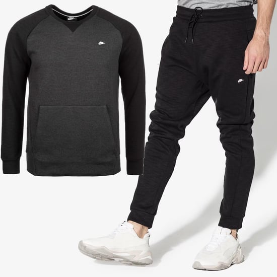 Chándal Nike Sportswear Optic Fleece Crew Negro para Hombre - Image 1