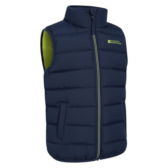 Mountain Warehouse Childrens/Kids Rocko Plain Padded Gilet (Dark Blue) - Image 4