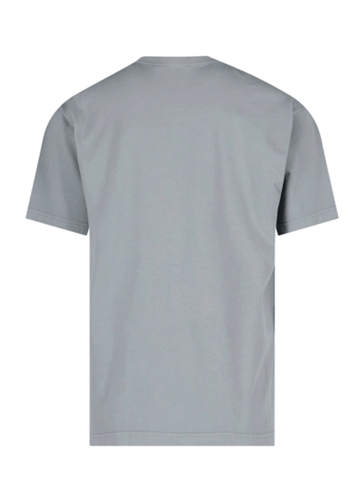 Camiseta extragrande gris con logo BB bordado de Balenciaga - Image 2
