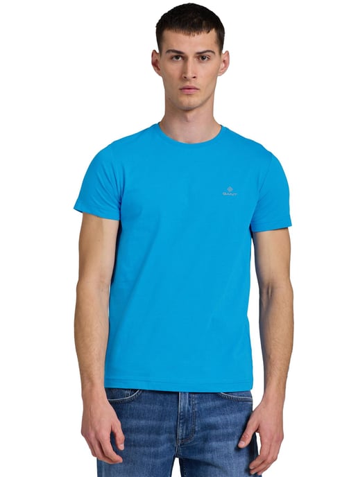 Gant | Camiseta cuello redondo hombre Logo contraste - Azul - Image 1