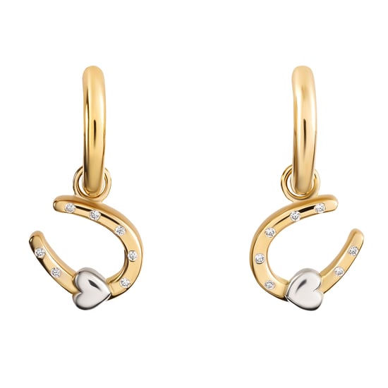 Orphelia 'Aurora' Women's 925 Sterling Silver Drop Earrings - Silver/Gold ZO-7525/G - Image 1