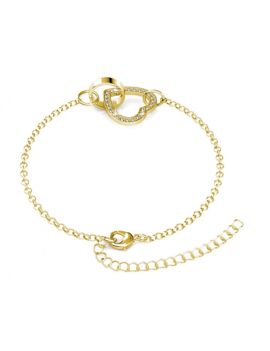 Pulsera Corazón Cerrado - Oro y Cristal - Image 4