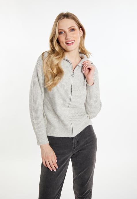 Dreimaster Cardigan women Grey melange - Image 3