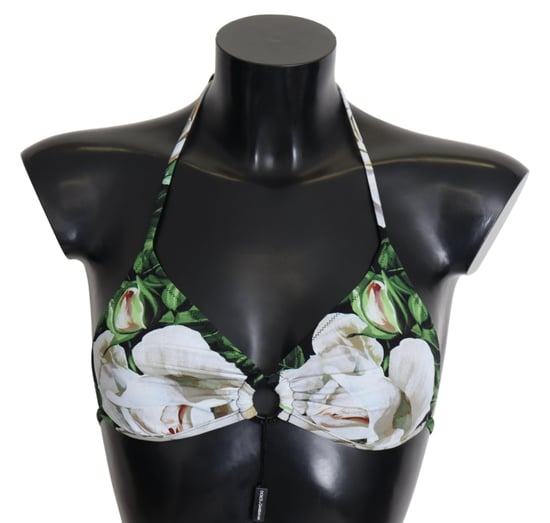 Top de bikini halter multicolor de estampado floral para mujer de Dolce & Gabbana - Image 1