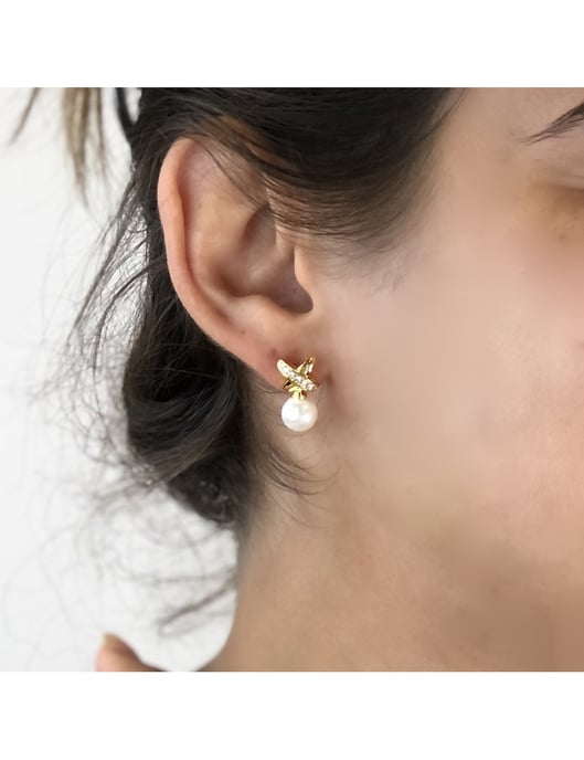 Conjunto de cristal Chris Pearl - Oro y cristal - Image 5