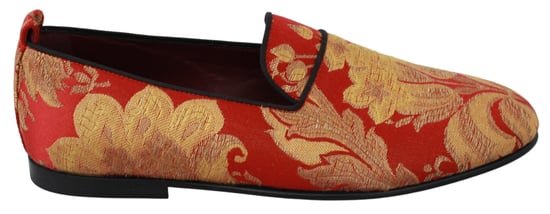 Mocasines de brocado rojo y dorado para hombre de Dolce & Gabbana - Image 1