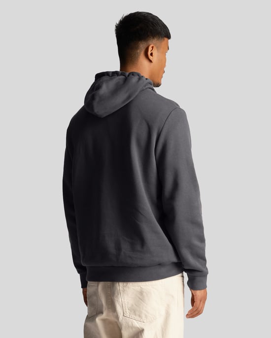 Sudadera con capucha gris metalizada bordada de Lyle & Scott - Image 3