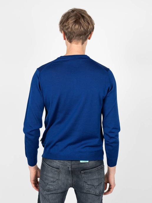 Plein Sport Suéter Merino del hombre azul - Image 4