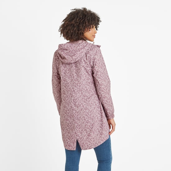 Kilnsey Womens Waterproof Jacket - Dusky Rose Brushstroke Print