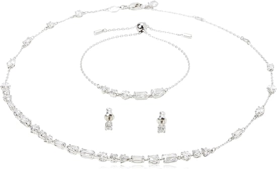 Swarovski 'Mesmera' Women's Base Metal Set: Bracelet + Earrings + Necklace - Silver 5665877 - Image 1